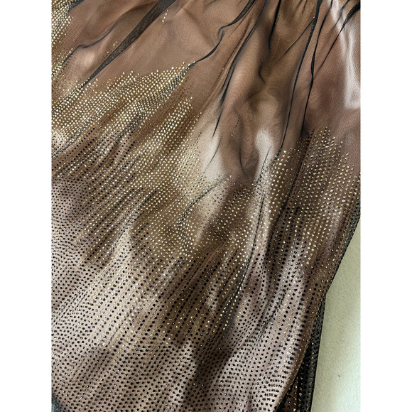 Y2K Adrianna Papell Black Mesh Tulle‎ Dress Sz 10 Whimsygoth Coquette Fairycore - Picture 10 of 15